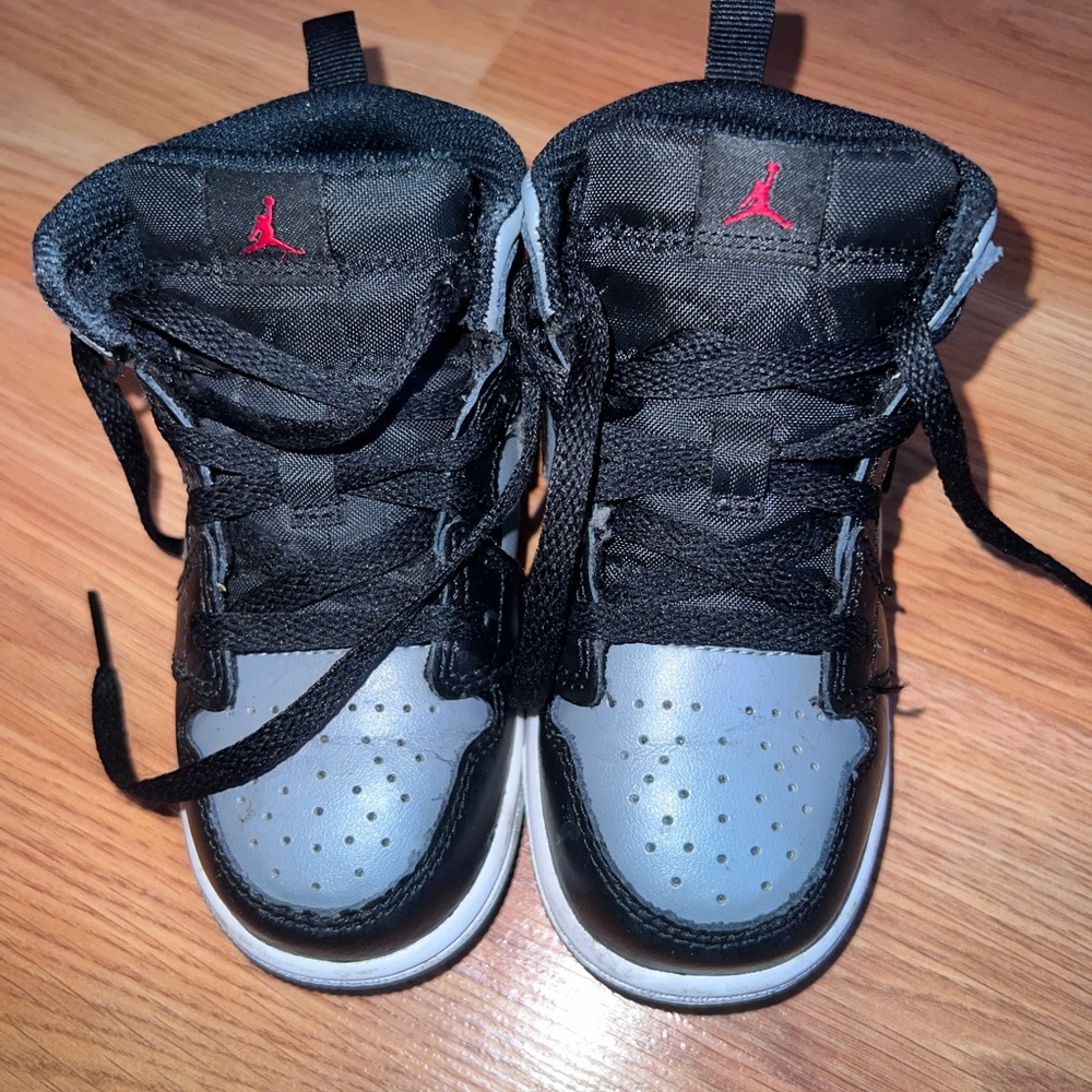 Black, Silver and Red Toddler Jordan’s